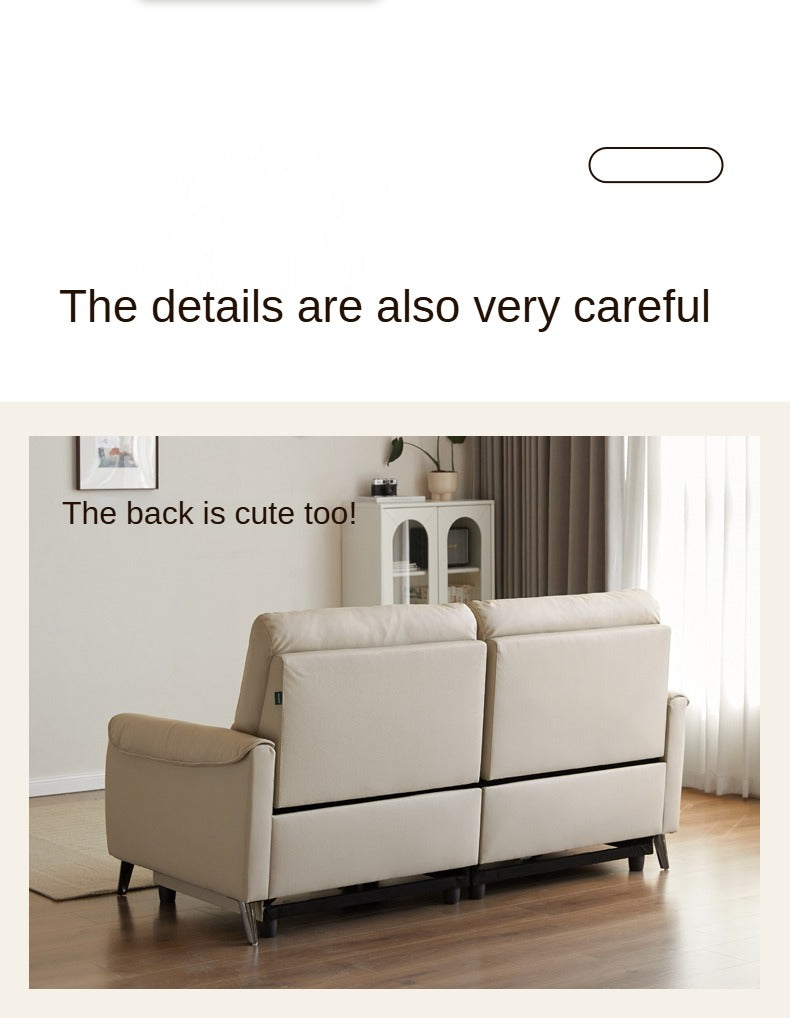 Leather Sofa Multifunctional Telescopic Electric Sofa.