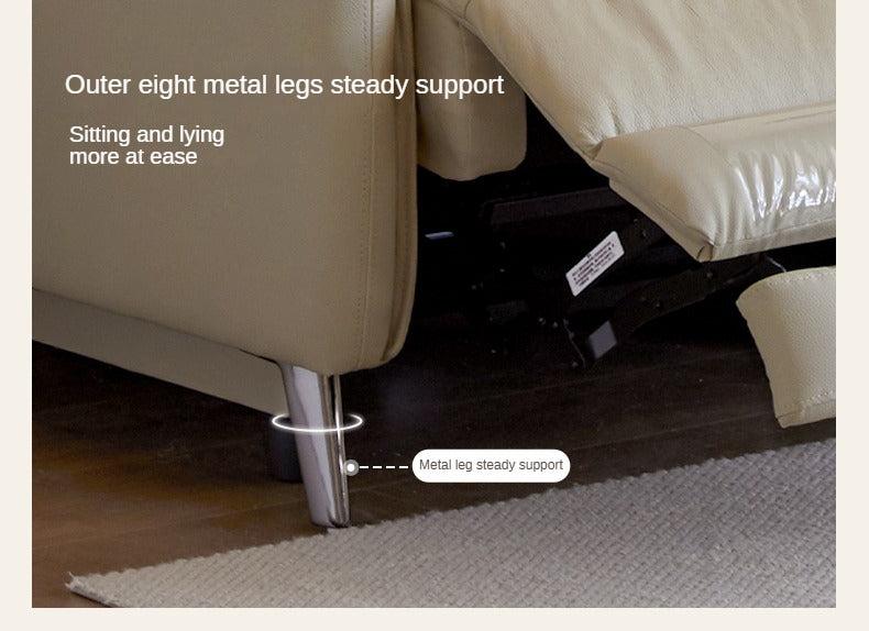 Leather Sofa Multifunctional Telescopic Electric Sofa.