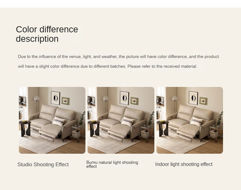 Leather Sofa Multifunctional Telescopic Electric Sofa.