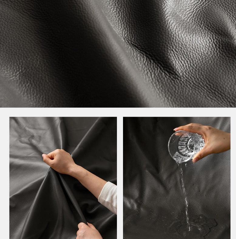 Leather High-legged Sofa Italian Minimalist Big Black Bull.