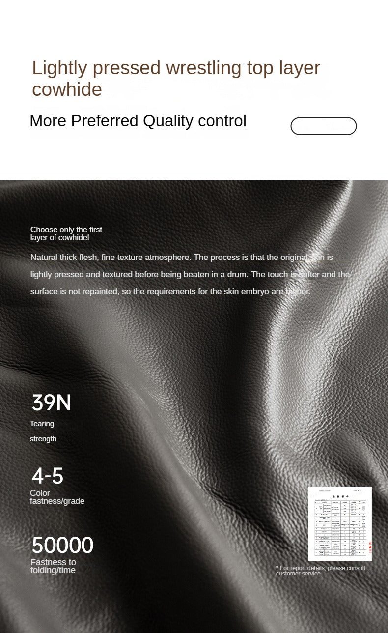 Leather Sofa Top Layer Cowhide Functional Sofa.