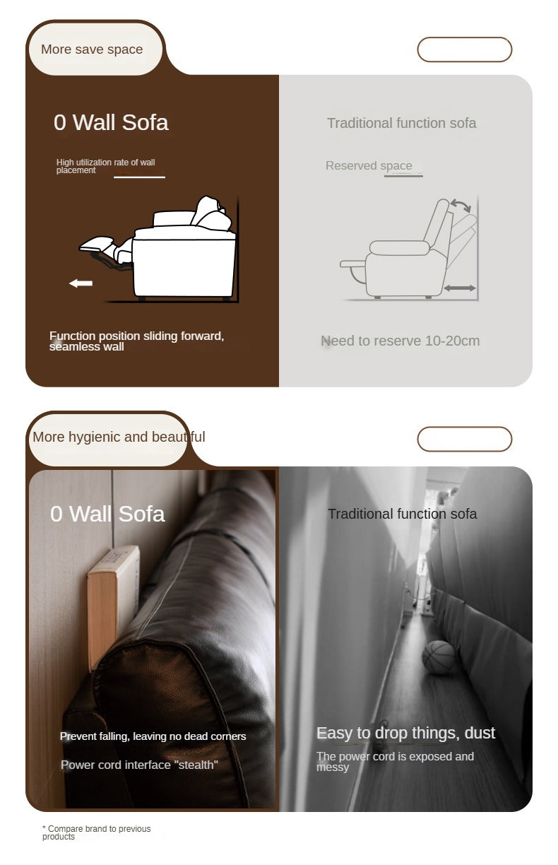 Genuine Leather High Back Electric Sofa