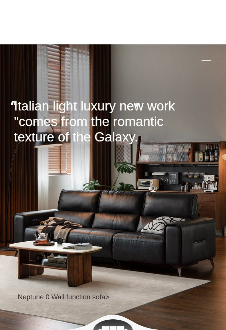 Leather Sofa Top Layer Cowhide Functional Sofa.