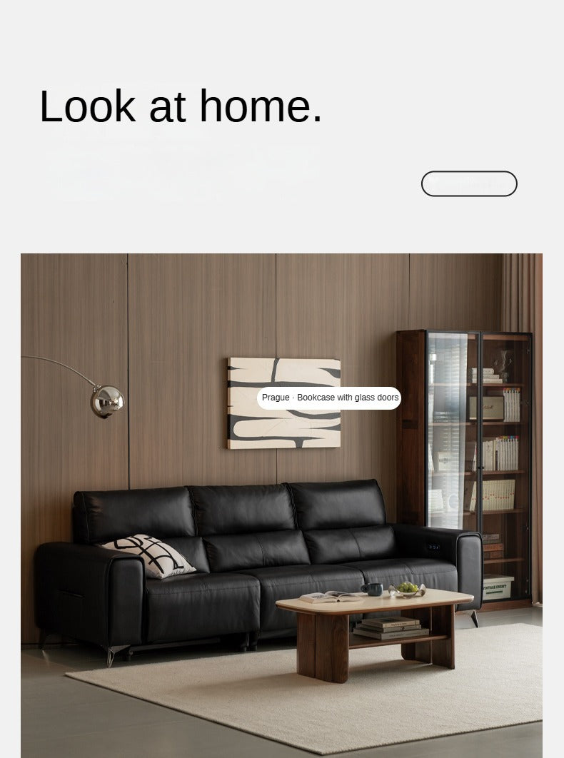 Genuine Leather High Back Electric Sofa