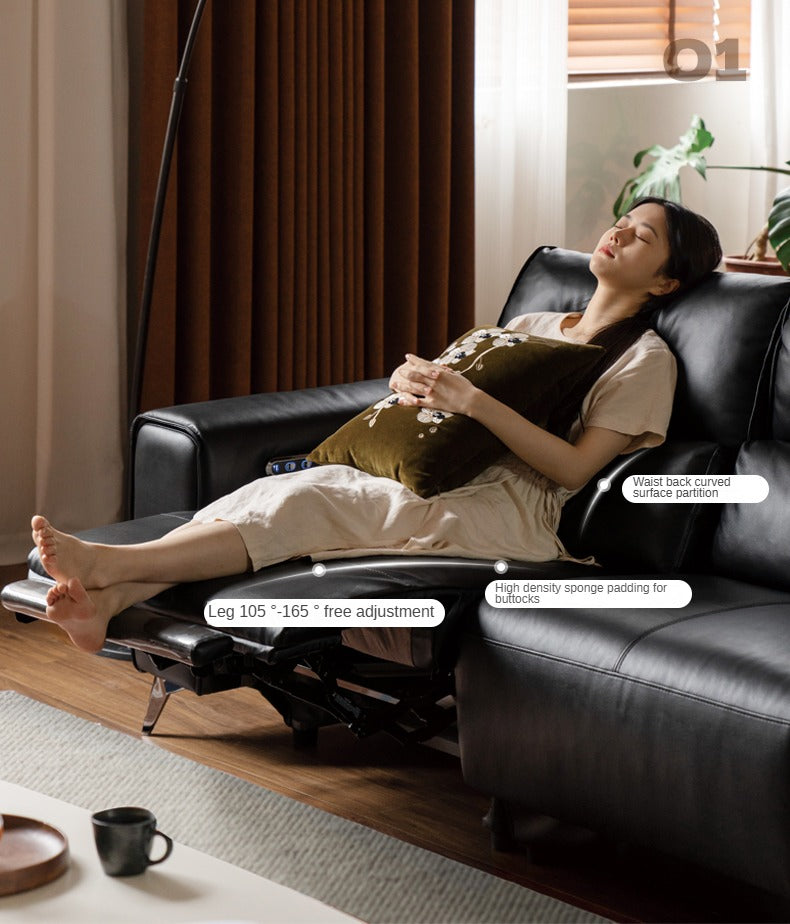 Genuine Leather High Back Electric Sofa