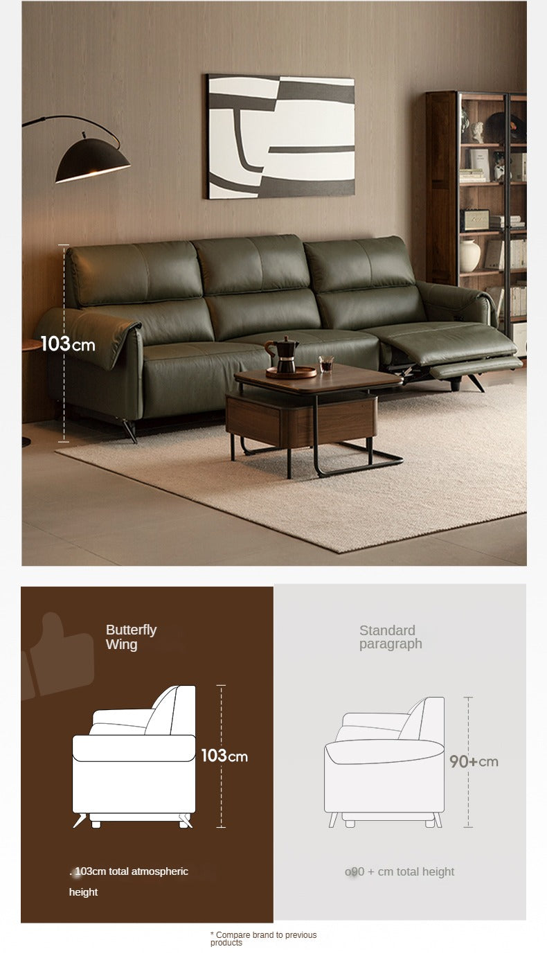Leather Telescopic Electric Sofa Modern.