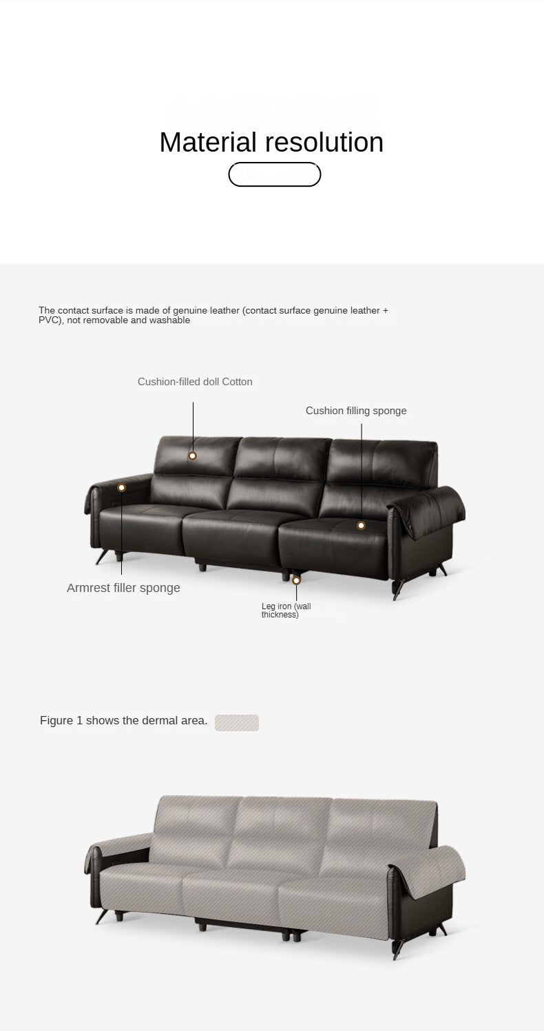 Leather Telescopic Electric Sofa Modern.