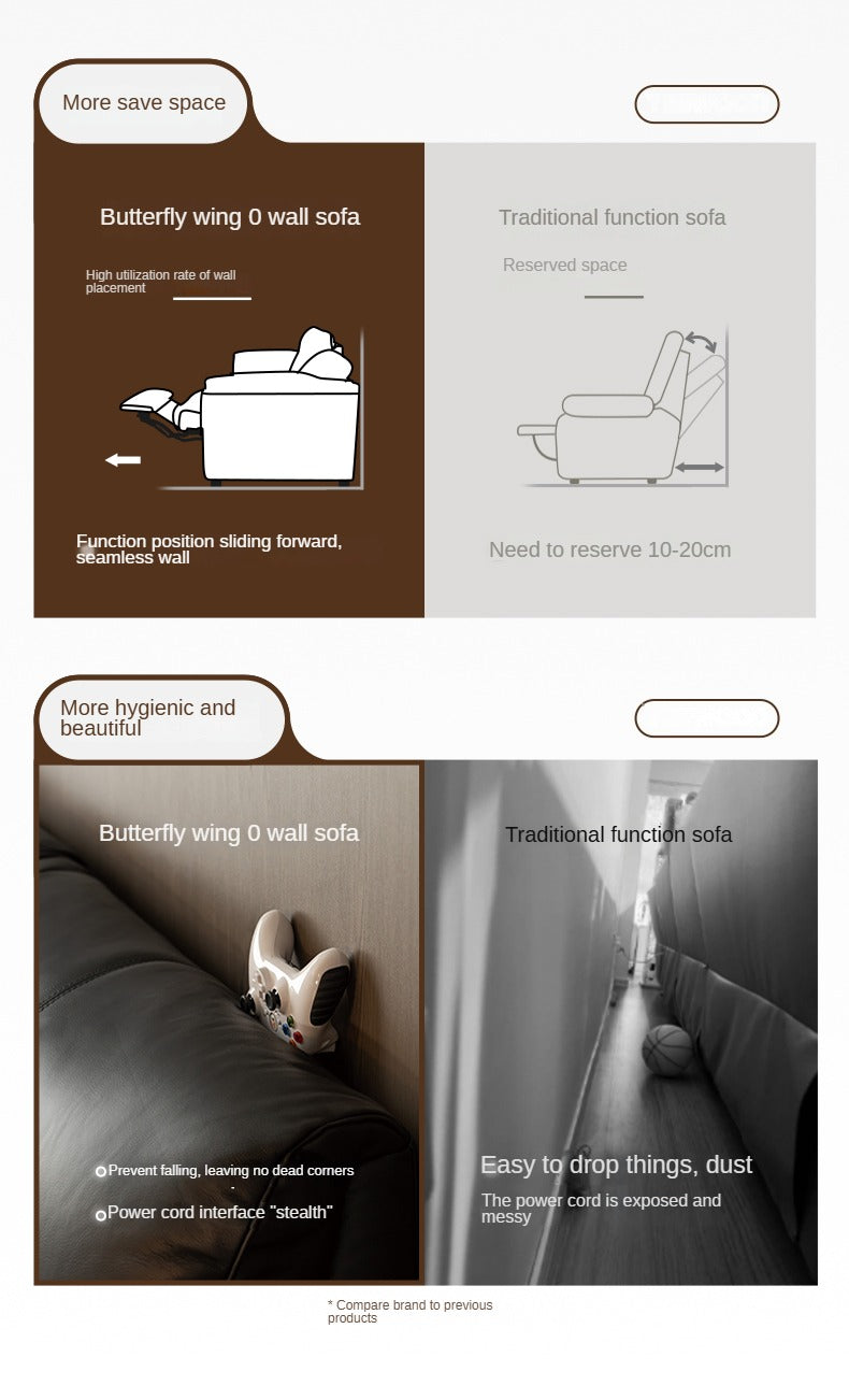 Leather Telescopic Electric Sofa Modern.