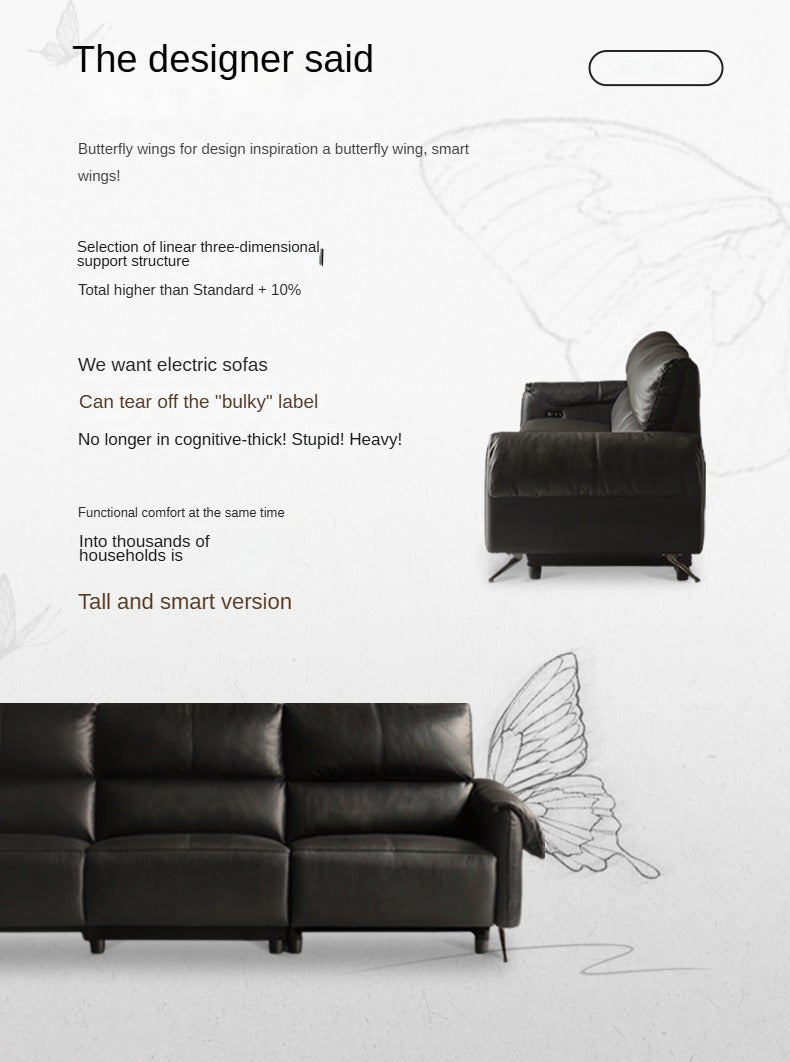 Leather Telescopic Electric Sofa Modern.