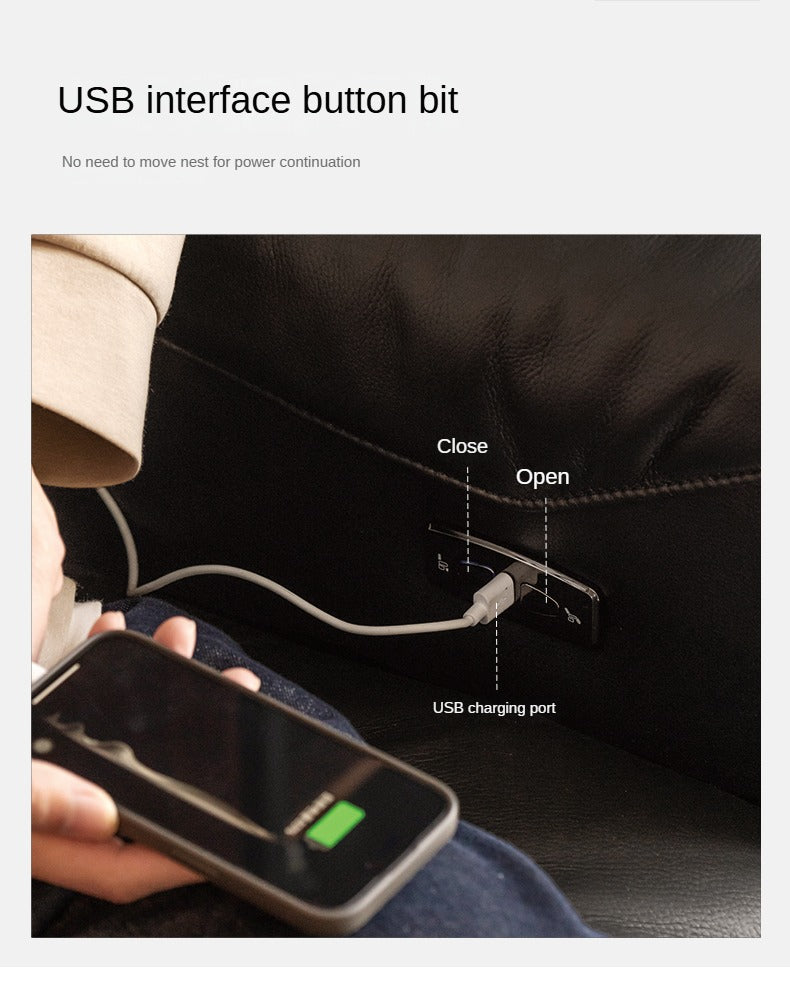 Leather Telescopic Electric Sofa Modern.