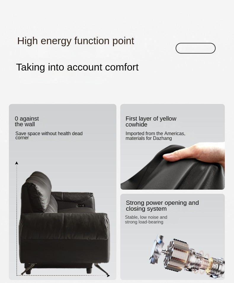 Leather Telescopic Electric Sofa Modern.