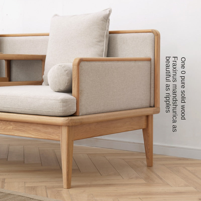 Ash Solid Wood Multifunctional Sofa,