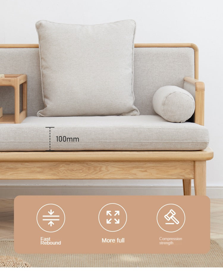 Ash Solid Wood Multifunctional Sofa,