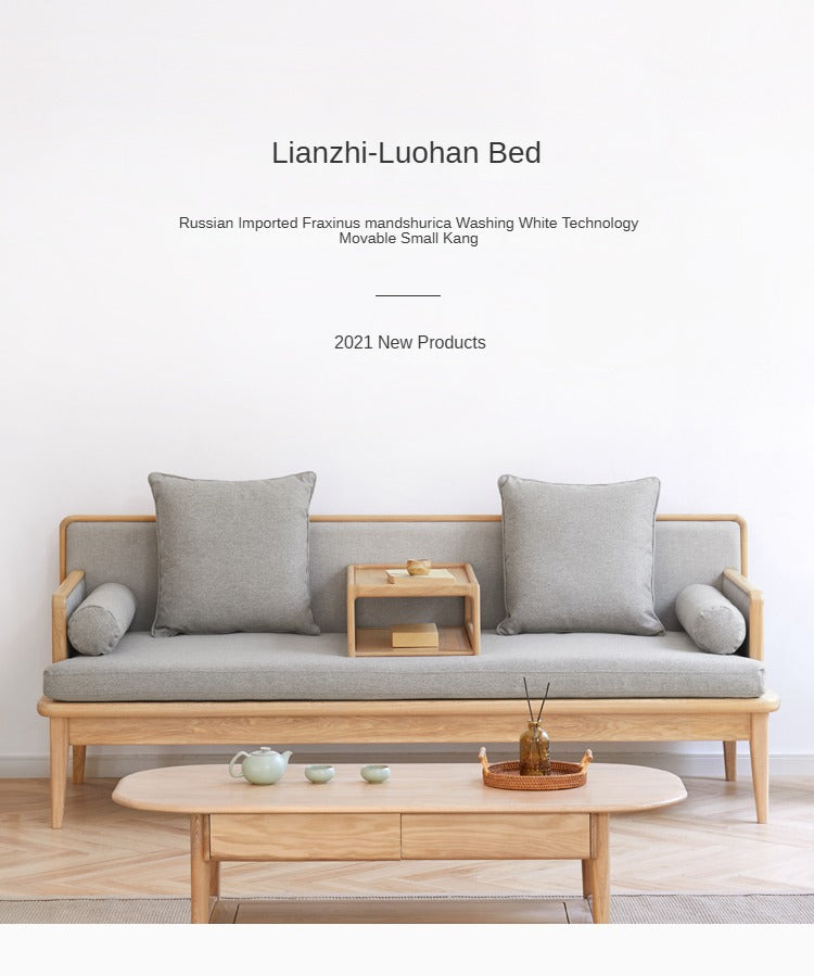 Ash Solid Wood Multifunctional Sofa,