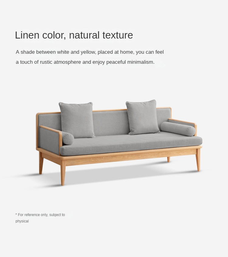 Ash Solid Wood Multifunctional Sofa,