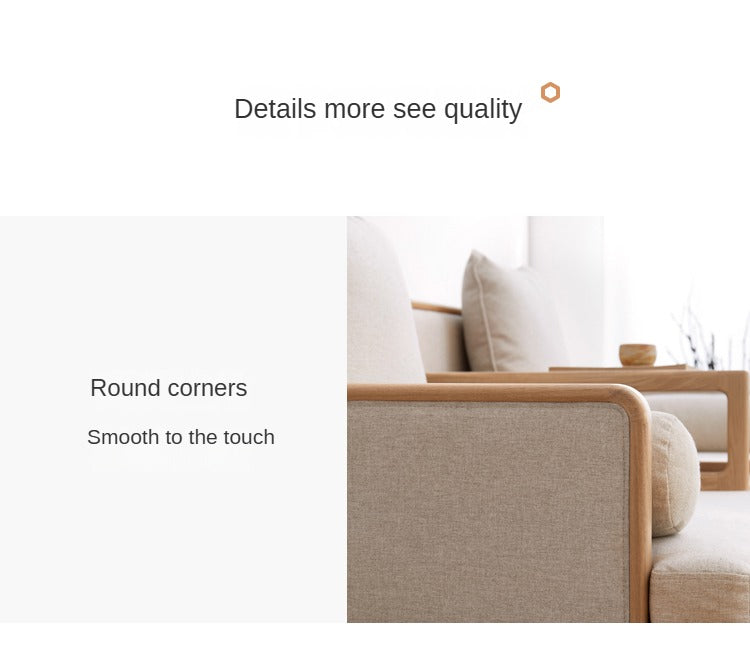 Ash Solid Wood Multifunctional Sofa,