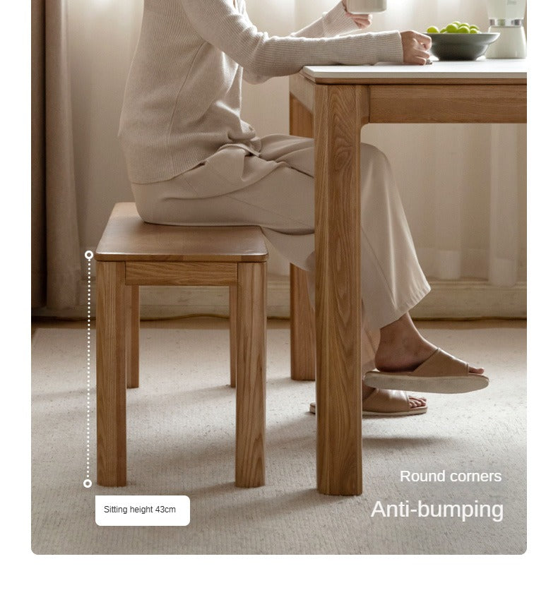 Ash, Oak Solid Wood Long Bench Nordic