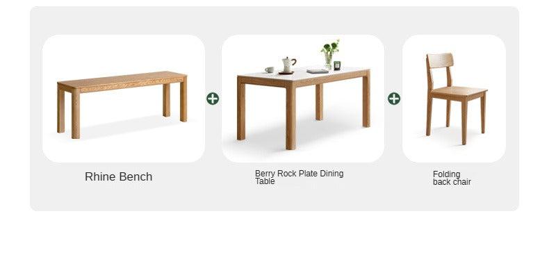 Ash, Oak Solid Wood Long Bench Nordic