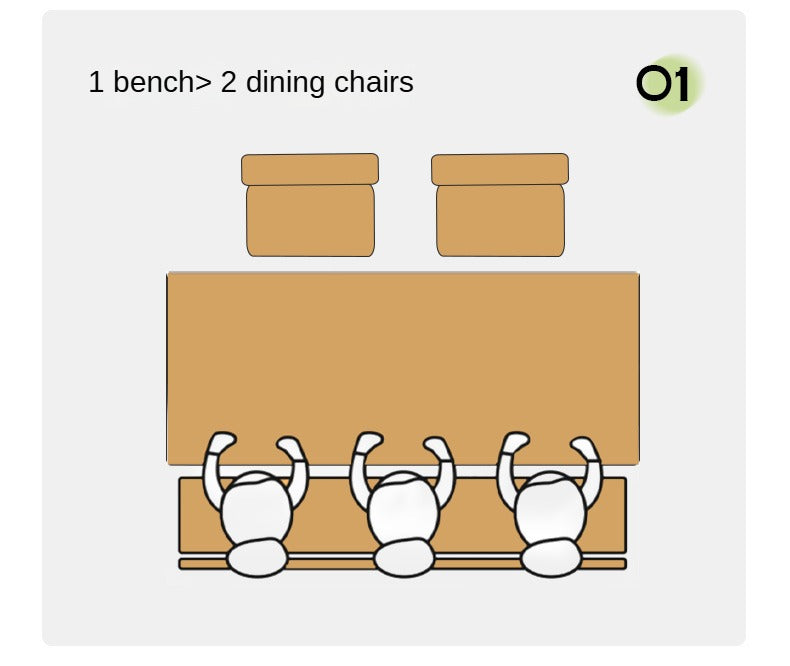 Ash, Oak Solid Wood Long Bench Nordic