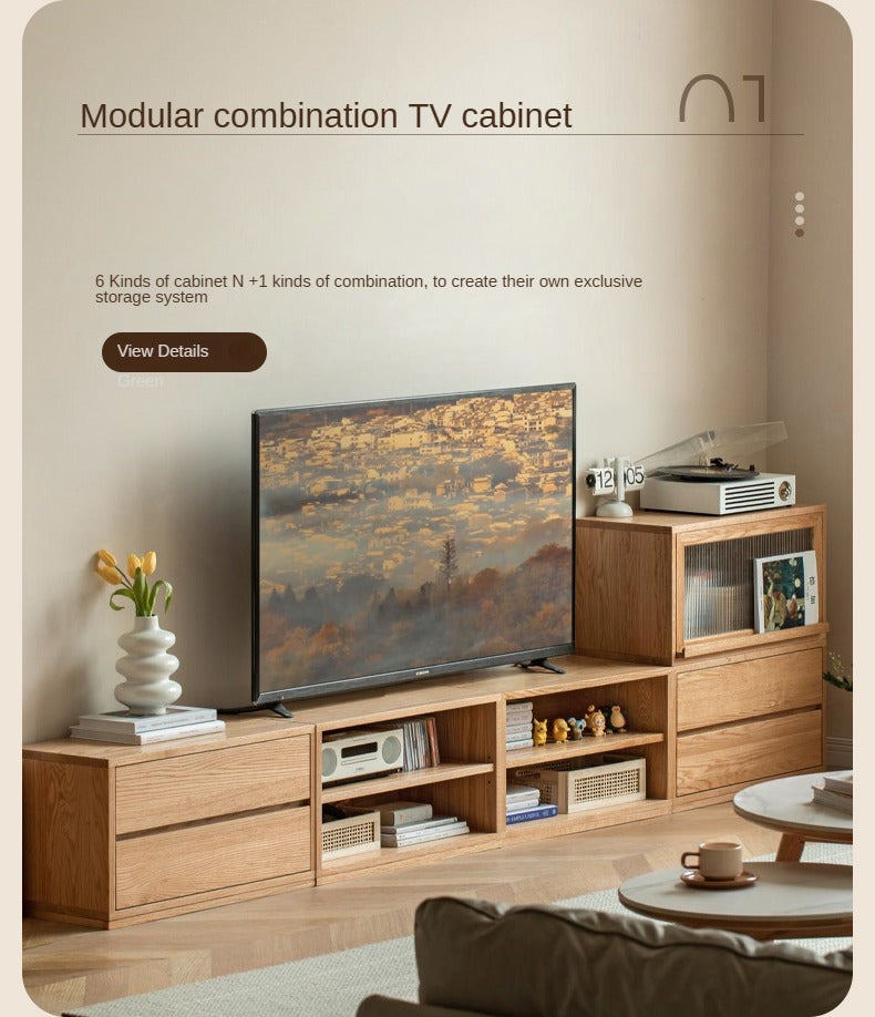 Oak Solid Wood Straight High Back Cloth Leather Sofa,