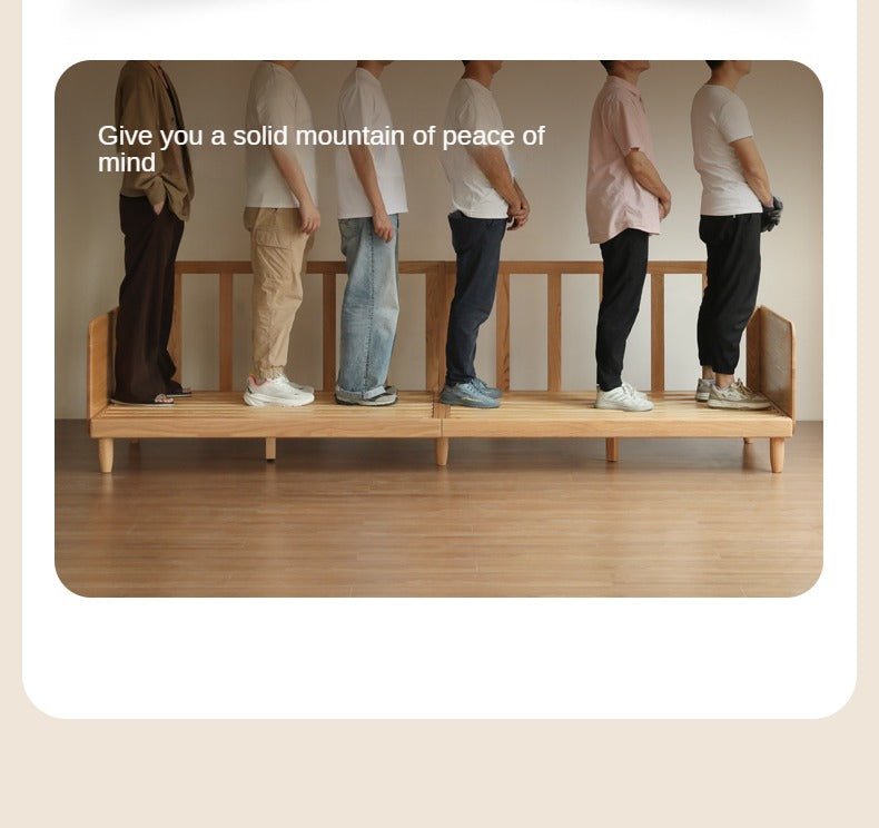 Oak, Ash Solid Wood genuine leather, fabrics High Back Sofa