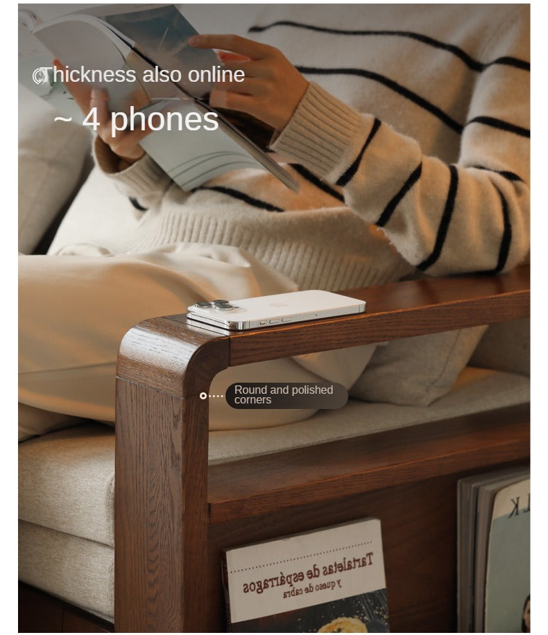 Oak Solid Wood Folding Sofa Bed.