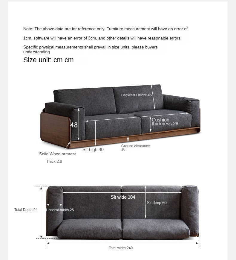 Black Walnut Solid Wood Italian Light Luxury.