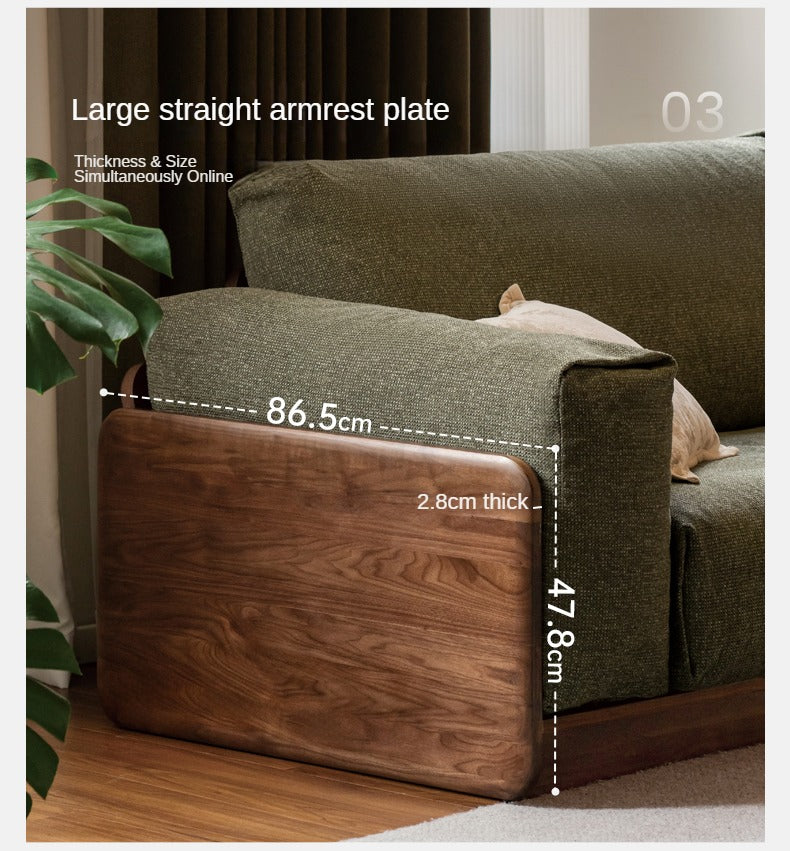 Black Walnut Solid Wood Italian Light Luxury.