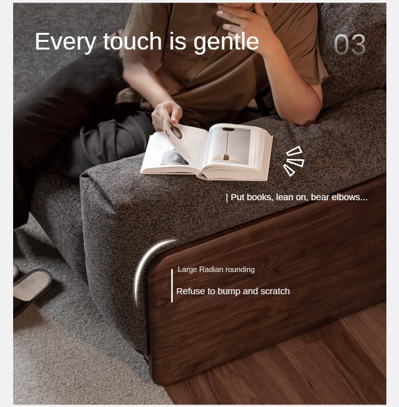 Black Walnut Solid Wood Italian Light Luxury.