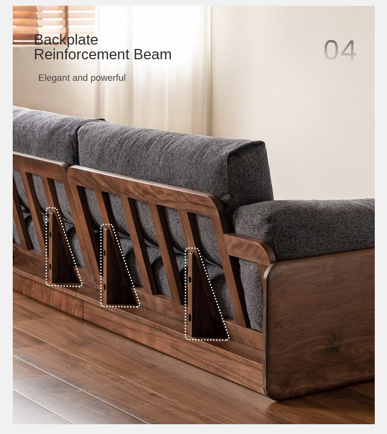 Black Walnut Solid Wood Italian Light Luxury.