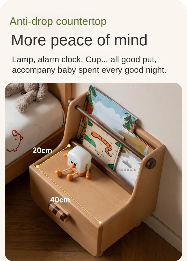 Beech Solid Wood Children's Nightstand.
