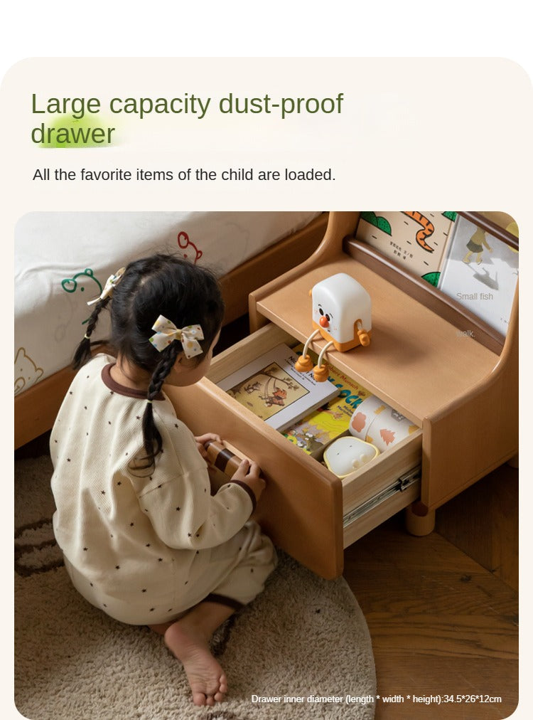 Beech Solid Wood Children's Nightstand.