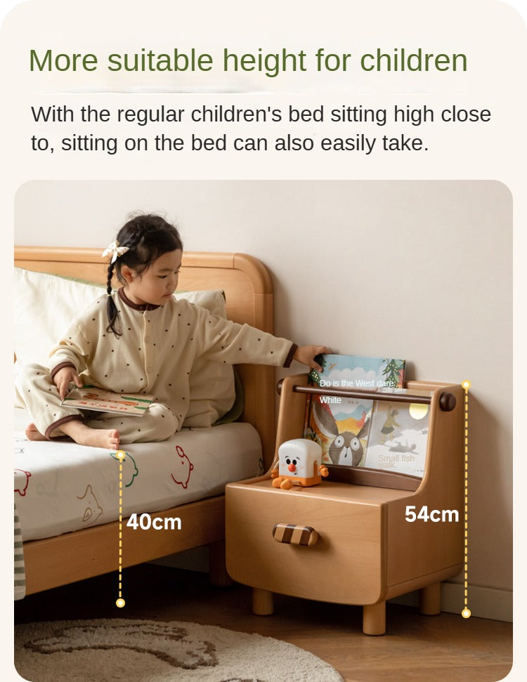 Beech Solid Wood Children's Nightstand.