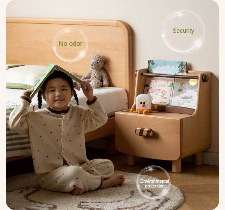Beech Solid Wood Children's Nightstand.