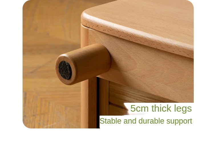 Beech Solid Wood Children's Nightstand.