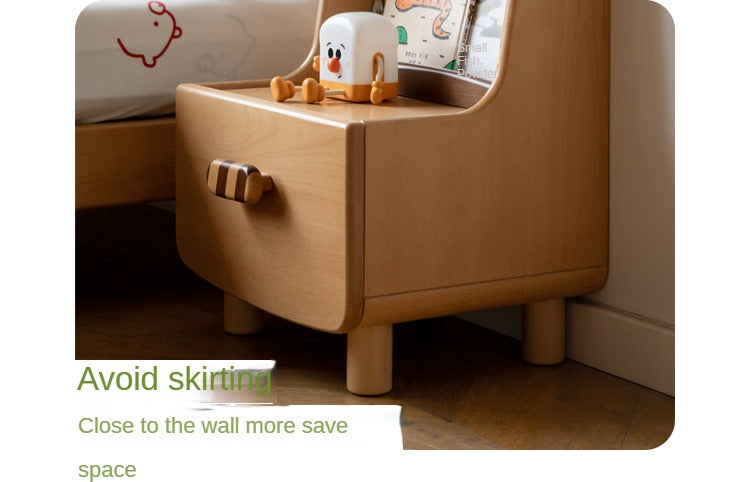 Beech Solid Wood Children's Nightstand.