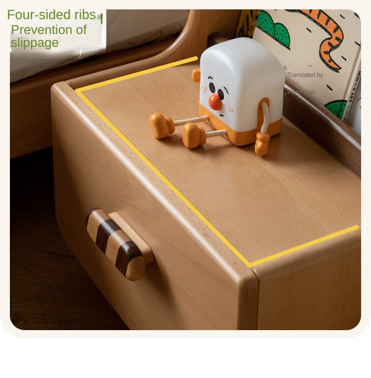 Beech Solid Wood Children's Nightstand.