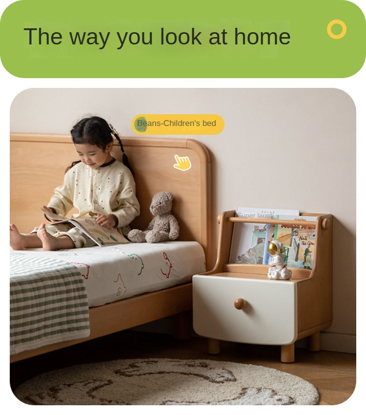 Beech Solid Wood Children's Nightstand.