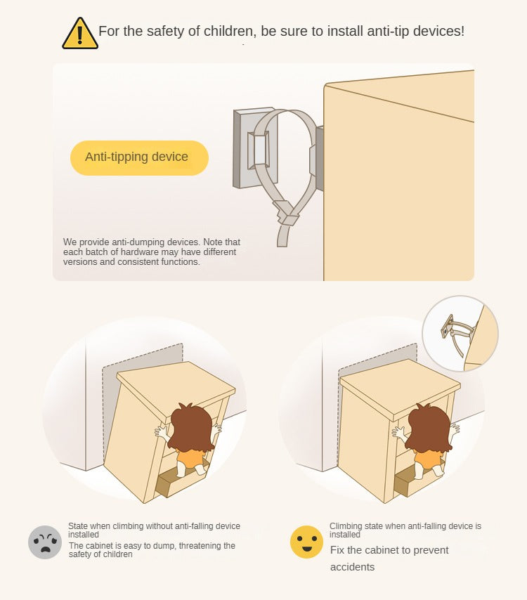 Oak Solid Wood Children's Wardrobe -