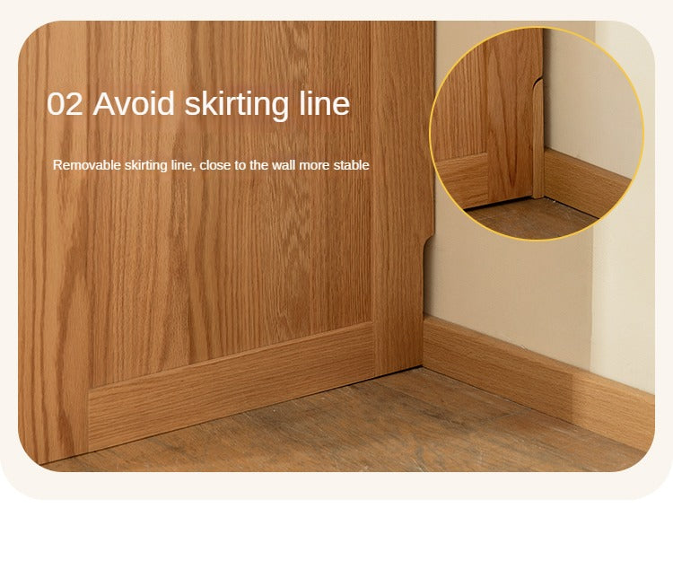 Oak Solid Wood Children's Wardrobe -
