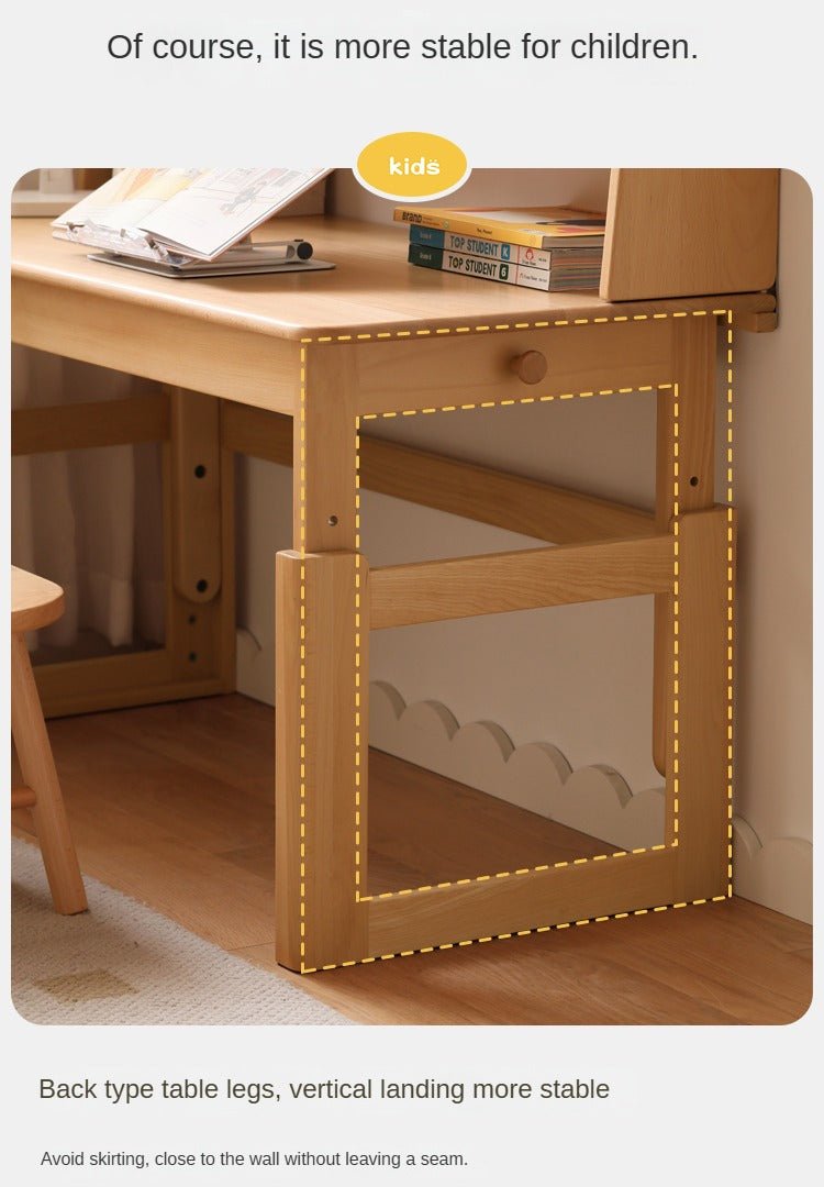 Beech Solid Wood Children's Study Lowered Table