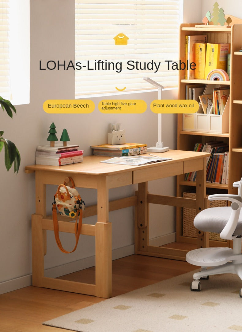 Beech Solid Wood Children's Study Lowered Table