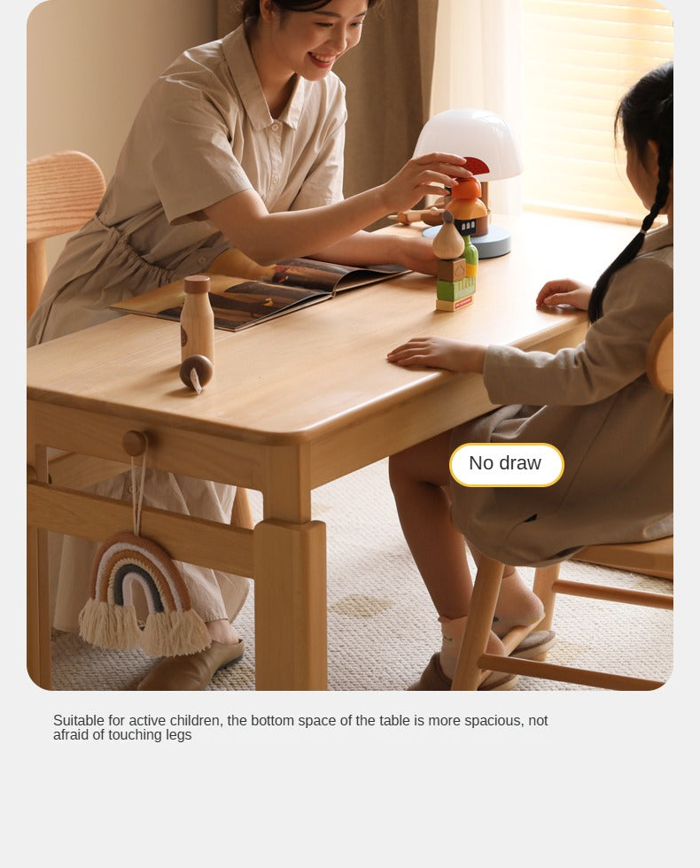 Beech Solid Wood Children's Study Lowered Table