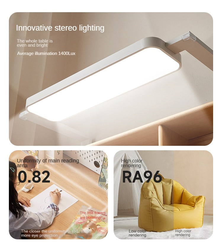 Beech Solid Wood Children's Study Table Eye Protection Lamp