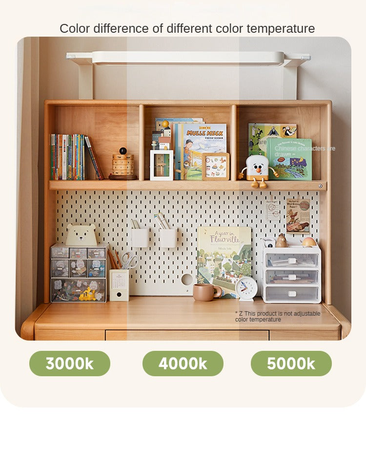Beech Solid Wood Children's Study Table Eye Protection Lamp