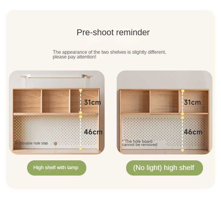 Beech Solid Wood Children's Study Table Eye Protection Lamp