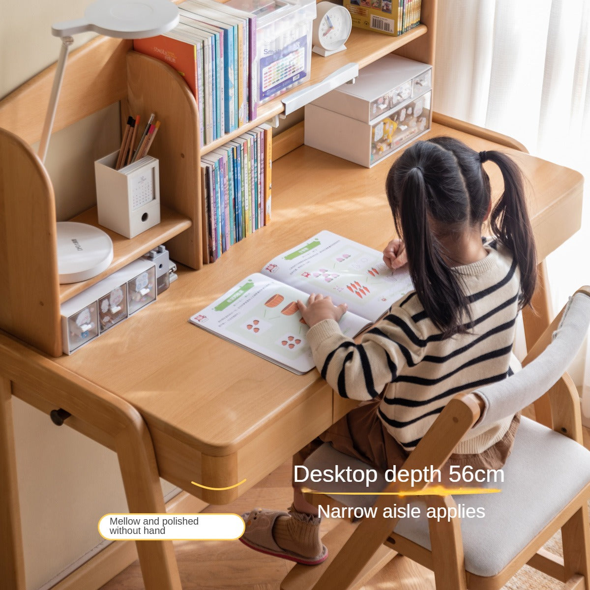 Beech Solid Wood Children's Study Table