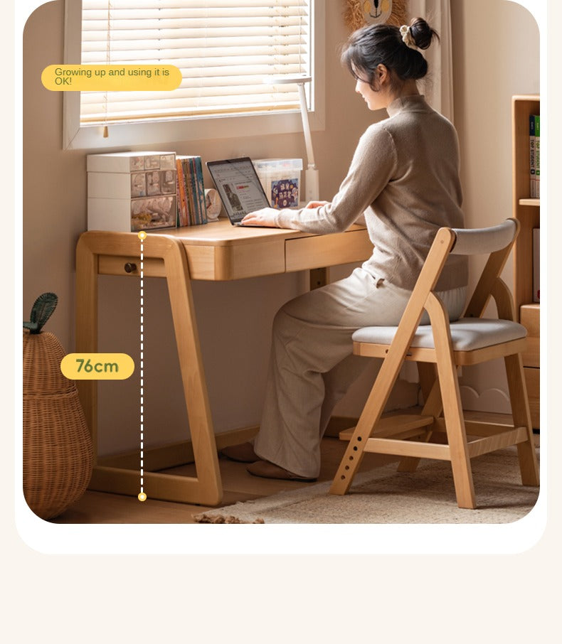 Beech Solid Wood Children's Study Table