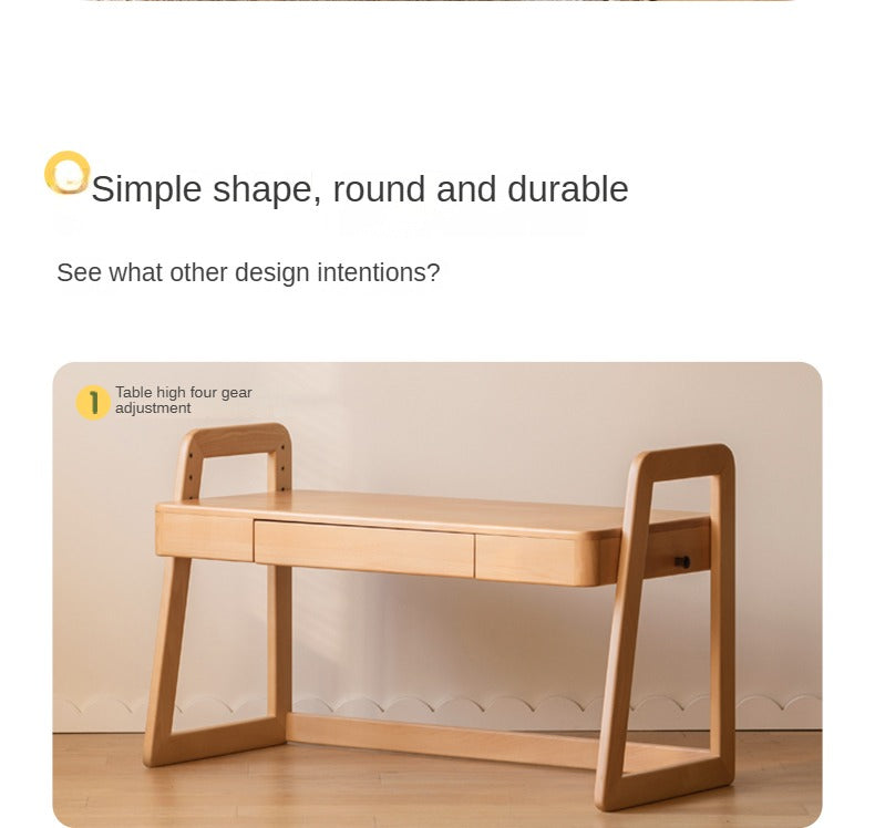 Beech Solid Wood Children's Study Table