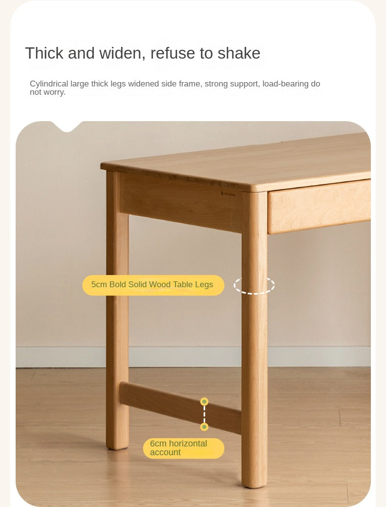 Beech Solid Wood, Solid Rubberwood Children's Desk